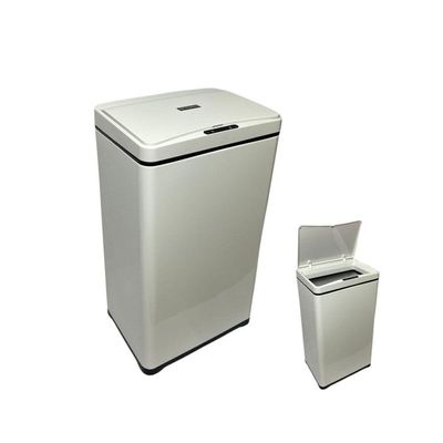 Lixeira Automática Retangular 50 Litros Com Sensor Branca