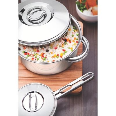 Jogo De Panelas Aço Inox Solar 4 Peças Colher E Pegador Tramontina