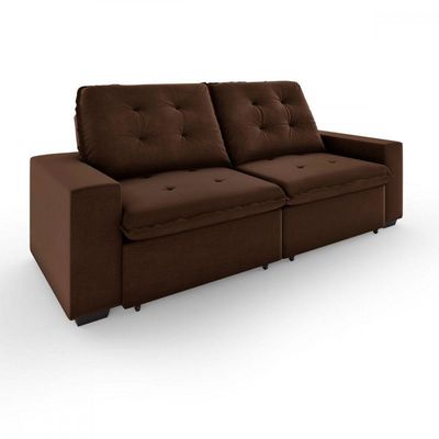 Sofá Retrátil E Reclinável 4010 Monte Carlo Veludo Fino Mamflex