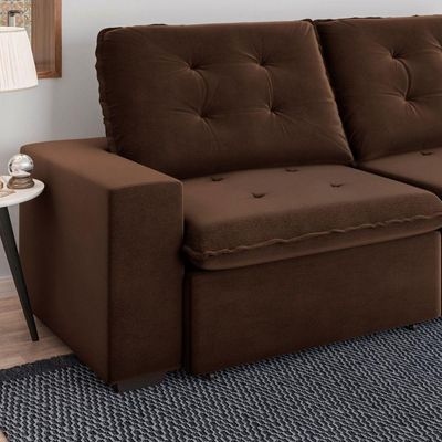 Sofá Retrátil E Reclinável 4010 Monte Carlo Veludo Fino Mamflex