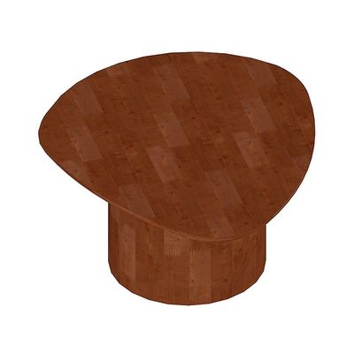 Mesa de Centro 6029 Orgânico Madeira Maciça MDF 72CM Imbuia Verniz Clássico Moderno