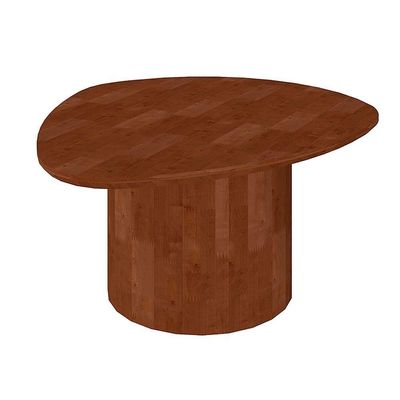 Mesa de Centro 6029 Orgânico Madeira Maciça MDF 72CM Imbuia Verniz Clássico Moderno