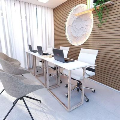 Escrivaninha Retangular Office Estudo sem Compartimento Madeira 90CM Preto