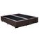 Cama Box Queen Bipartido Sintético Mega Cama Marrom 158x198x42cm
