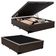 Cama Box Baú Casal Sintético Mega Cama Marrom 138x188x45cm