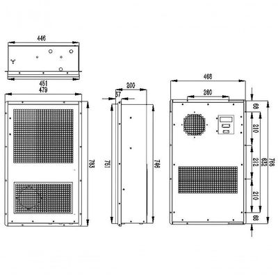 Ar Condicionado Industrial Para Painel Elétrico Outdoor - 1000 W / 220 V Monofásico. Ip55 - Gica 010