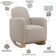 Poltrona De Amamentação Com Balanço Orgânica Saori W01 Bouclê Creme - Lyam Decor