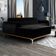Sofá 4 Lugares Com Chaise Molino 255cm Veludo Preto C-300
