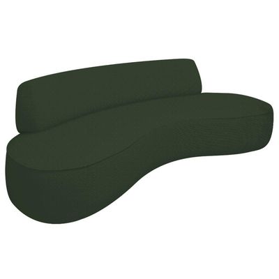 Sofá Curvo 2 Lugares Amsterdã 140cm Linho - Doce Sonho Móveis Cor Verde