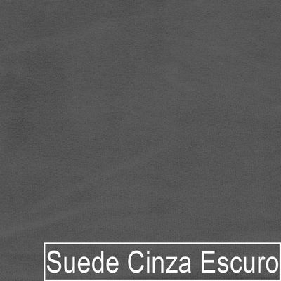 Sofá Modular Celinne Luxuoso Sala De Estar Decoração Luxo 265cm Suede Cor Cinza Escuro