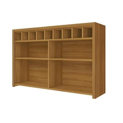 Armário Aéreo Imperatriz 120cm 1 Porta Nichos E Adega 100% Mdf Freijó