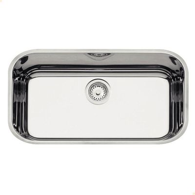 Cuba Tramontina Lavínia 56 Bl Prime Em Aço Inox Alto Brilho 56x34 Cm Com Válvula 94024207