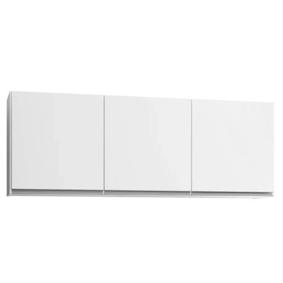 Armário Aéreo De Cozinha 150cm 3 Portas Argélia Branco - Lumil