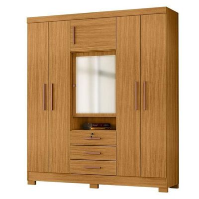 Cômoda 4 Gavetas New E Guarda Roupa Casal Imperial Carvalho Americano Tx -incorplac
