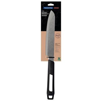 Faca Trinchante Tramontina Churrasco Black Lâmina Aço Inox E Cabo De Polipropileno Preto 8" 26590108