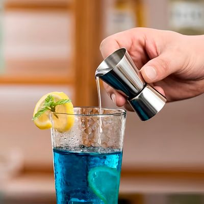 Dosador Duplo 30ml 60ml Inox para Bebidas Medidor
