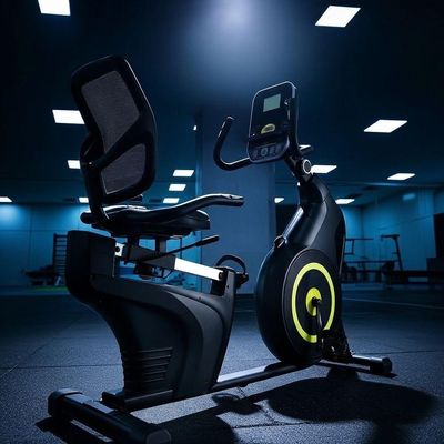 Bicicleta Ergométrica Horizontal Bonafit Magnética Residencial Preta