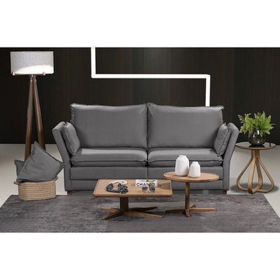 Sofá Natal Living Com 4 Lugares 2.20M Linho Corriente Cinza