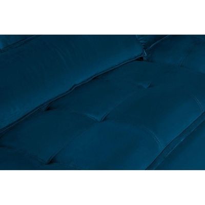 Sofá 6 Lugares 2.90 Mt Retrátil E Reclinável Veludo Azul
