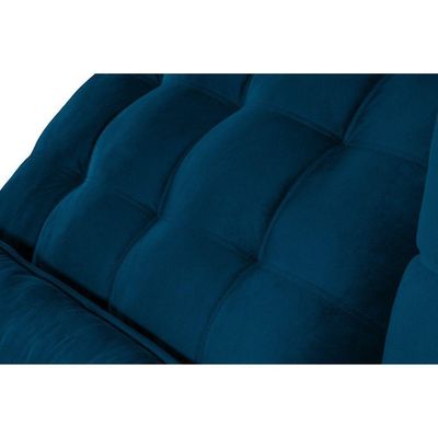 Sofá 6 Lugares 2.90 Mt Retrátil E Reclinável Veludo Azul