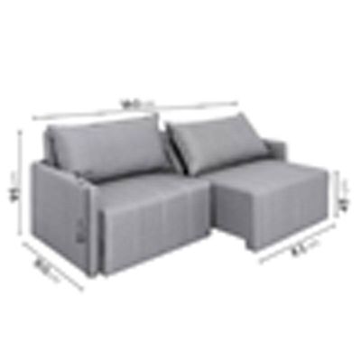 Sofá Cama Montana Retrátil E Reclinável 3 Lugares Sofatec Cinza