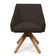 Kit 4 Poltronas Giratórias Alana Suede Marrom Base De Madeira - Pallazio