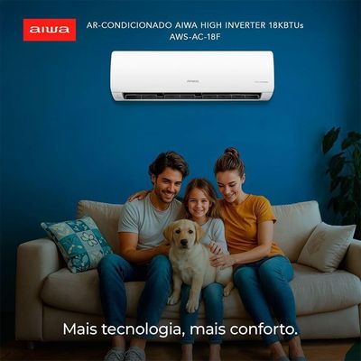 Ar Condicionado AIWA Split High Wall High Inverter 18.000 BTUs Frio AWS-AC-18F 220V