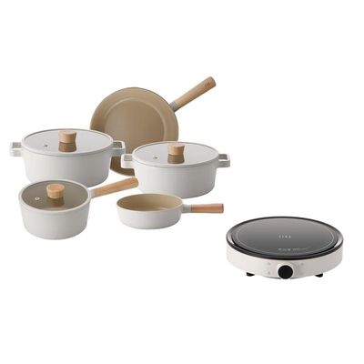 Conjunto Fika Pérola + Fogão De Indução Fika 110V Pérola