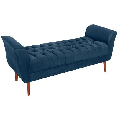 Recamier Grecia 150cm Suede Azul Marinho Mpassos Azul Marinho
