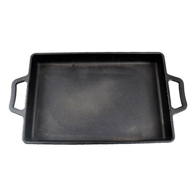 Assadeira Ferro Fundido Lisa Retangular Alça Ferro 40X26Cm