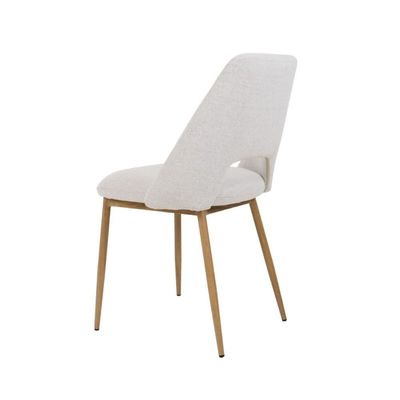 Kit 3 Cadeiras Sala Jantar Cozinha Maya Pés Em Revestimento Térmico Estofado Design Anatômico Confortável Moderna Creme