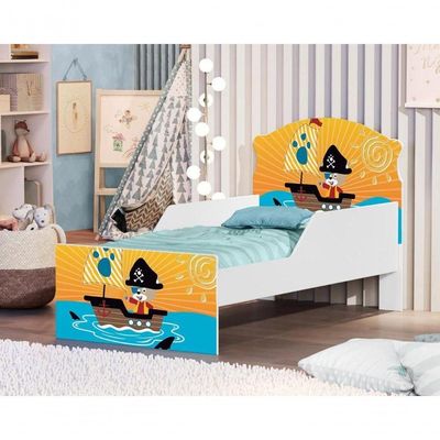 Mini Cama Pirata Do Mar Com Colchão