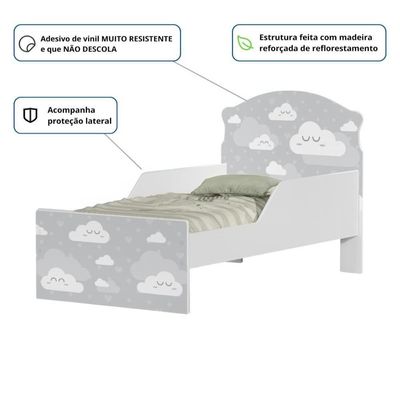 Mini Cama Nuvens Cinza