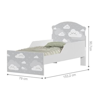 Mini Cama Nuvens Cinza