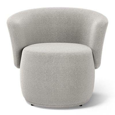 Kit Poltrona E Namoradeira Aisha Orgânica Bouclê Bege - Desk Design