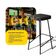 Banqueta Alta Cozinha E área Gourmet Vik Estofada Couríssimo Preto - Desk Design
