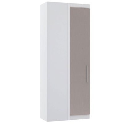 Guarda Roupa De Canto Reto 90cm 1 Pt Alpes Luciane Móveis Branco Pf-cinammon Pf