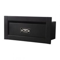 Caixa Correio Techinox Carta Luxo Linear Preta Fosca 17 Cm Profundidade Pintura De Alta Resistência