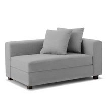 Recamier Divã Aspen 1,40m Linho Cinza - Inova Decorações