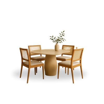 Mesa Cone De Jantar Vucan Em Freijo 100x80cm