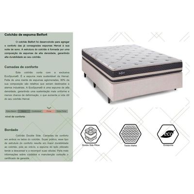 Colchão King D28 Herval D65 Belfort 193x203x27