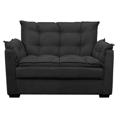 Sofá Confortável 1,40 Pequeno Compacto Small Preto