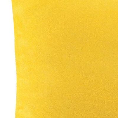 Capa De Almofada Decorativa Zion Suede 1 Peça 45cm X 45cm 100% Poliéster - Açafrão