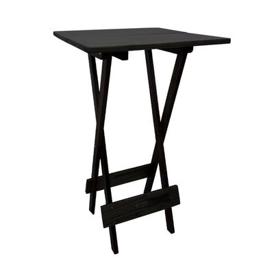 Mesa Bistro Dobrável Quadrada Preta