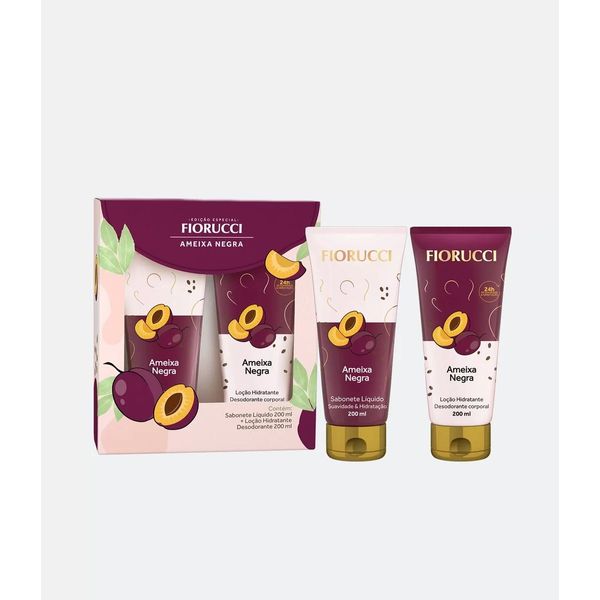 Kit Sabonete Líquido + Loção Hidratante Ameixa Negra Fiorucci