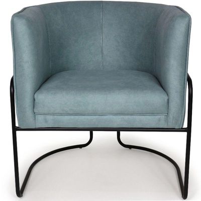 Kit 02 Poltronas Betina Base Preto Suede Camurça Azul Caribe - Nexta Casa