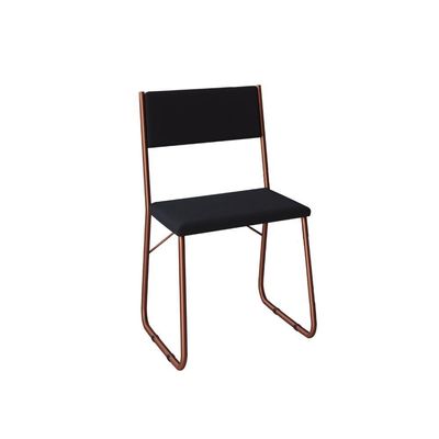 Cadeira De Jantar Angra Estofada Para Mesa Sala E Cozinha Conforto Uso Diário Em Casa - Cobre-preto