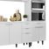 Armário De Cozinha Com Tampo Cp02 180cm Pérola Branco Z34 - Mpozenato