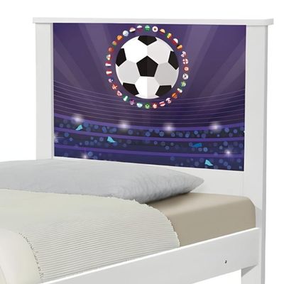 Cama Solteiro Adesivada Futebol Estádio Com Colchão