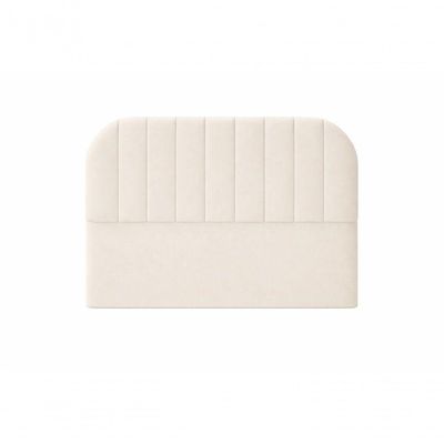 Cabeceira De Cama Box Moderna Estilo Orgânica Queen 160 Cm Veludo Off White Do Lar Móveis E Decoração